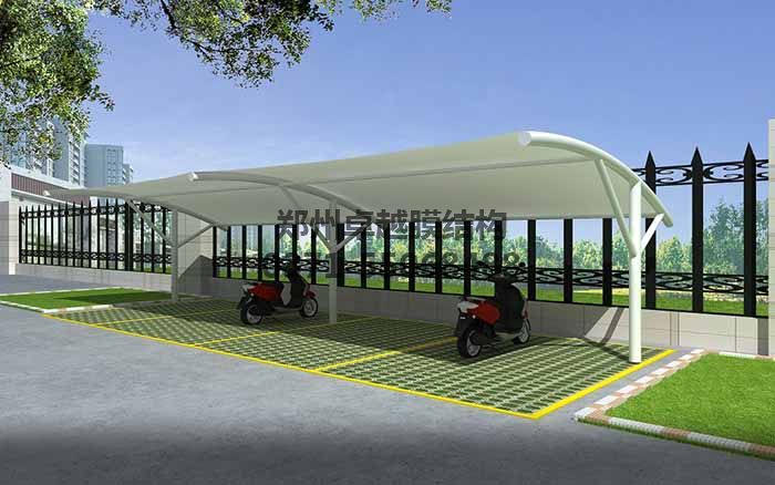 膜結構車(chē)棚設計效果圖二