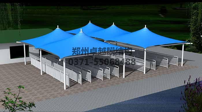 售票廳膜結構遮陽(yáng)棚設計效果圖