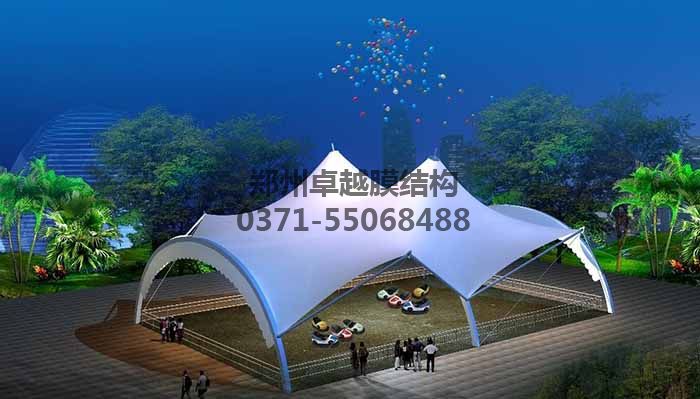 游樂(lè )場(chǎng)/兒童樂(lè )園膜結構遮陽(yáng)棚設計效果圖二