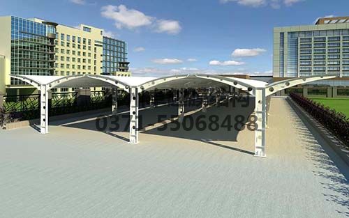 卓越膜結構車(chē)棚設計效果圖