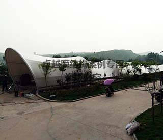 登封萬(wàn)象城地下車(chē)庫入口膜結構雨棚