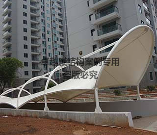 湖南株洲流芳公園地下車(chē)庫出入口膜結構雨棚