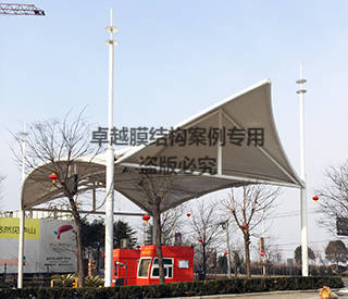 山西渭南市華陰縣景區大門(mén)膜結構雨棚