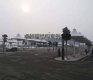 周口高鐵站公交站臺膜結構遮陽(yáng)棚