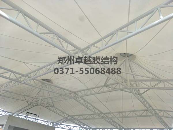 新鄭中興廣場(chǎng)膜結構景觀(guān)內部細節照