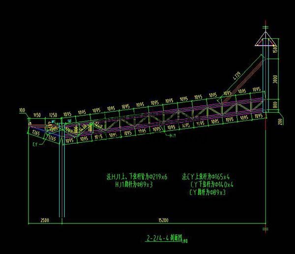 新鄭中興廣場(chǎng)膜結構景觀(guān)設計剖面圖