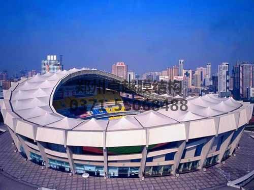 上海八萬(wàn)人體育場(chǎng)看臺膜結構罩棚全景