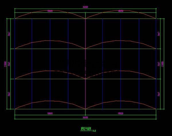 南陽(yáng)社旗縣門(mén)球場(chǎng)膜結構頂棚建筑平面圖