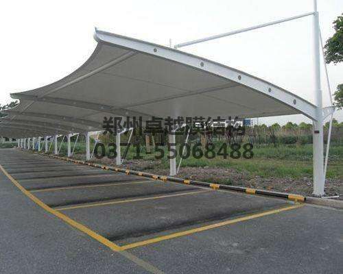 7字型膜結構車(chē)棚（平膜）