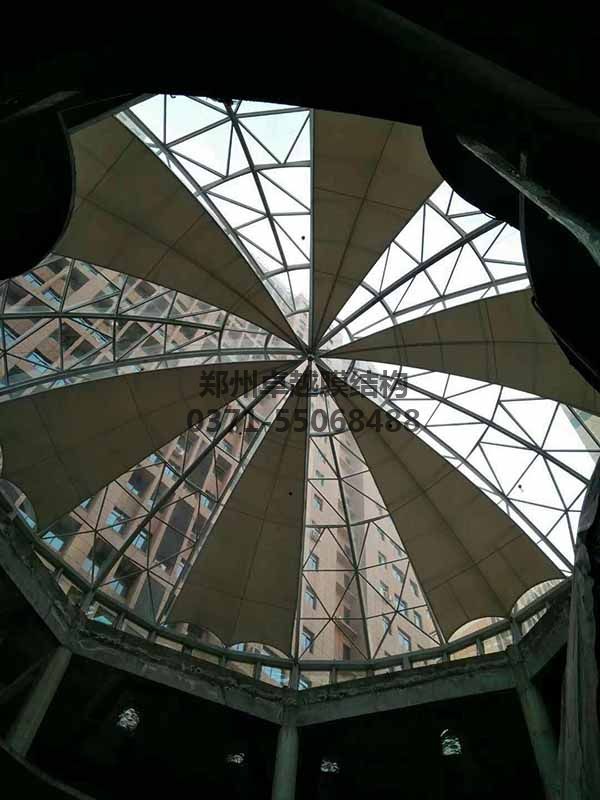 商丘柒悅城商場(chǎng)膜結構圓屋頂