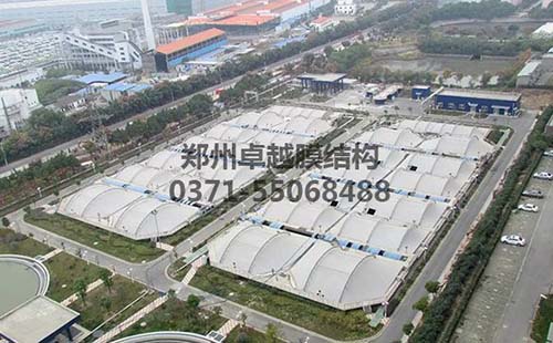 南京江寧污水處理廠(chǎng)污水池膜結構封閉工程