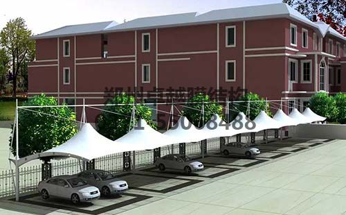 膜結構車(chē)棚設計效果圖