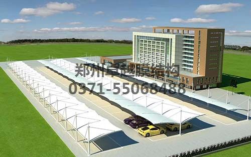 膜結構車(chē)棚定制設計效果圖