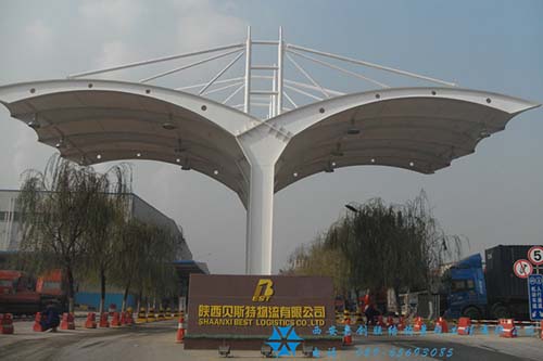 西安貝斯特物流園膜結構大門(mén)