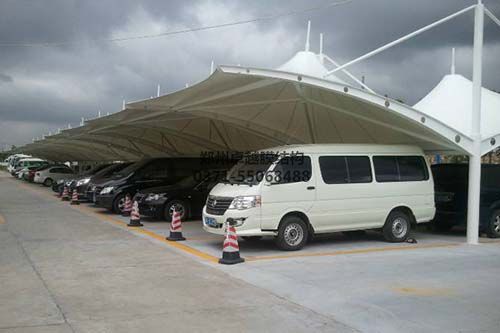 膜結構車(chē)棚三種支承體系