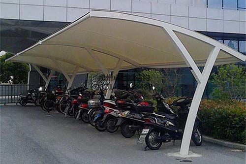 信陽(yáng)中環(huán)榮域小區一期膜結構車(chē)棚