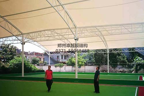 門(mén)球場(chǎng)膜結構頂棚/罩棚內部實(shí)拍圖