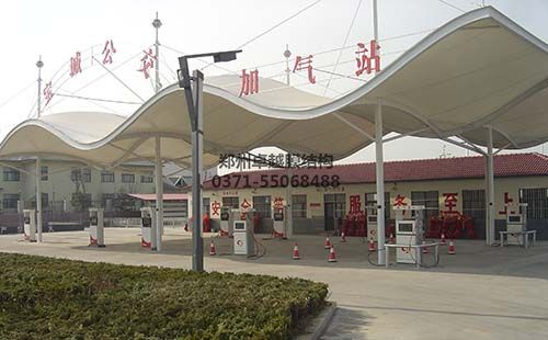 膜結構加油站案例實(shí)拍