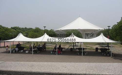 膜結構遮陽(yáng)棚安裝步驟