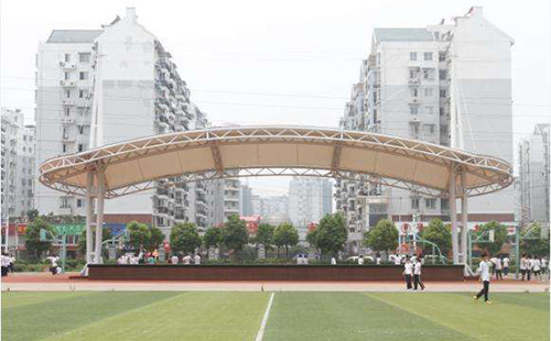 鞏義二中附屬外語(yǔ)初中膜結構看臺