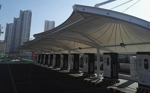 焦運集團膜結構充電樁車(chē)棚