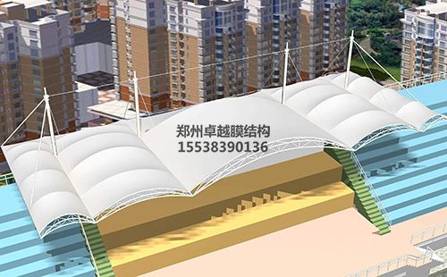 許昌學(xué)院膜結構看臺設計效果圖