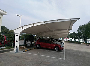 晉城<font color='red'>膜結構車(chē)棚</font>【晉城恒光熱力公司等】施工案例