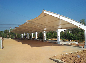 忻州<font color='red'>膜結構車(chē)棚</font>【忻州水務(wù)集團等】施工案例