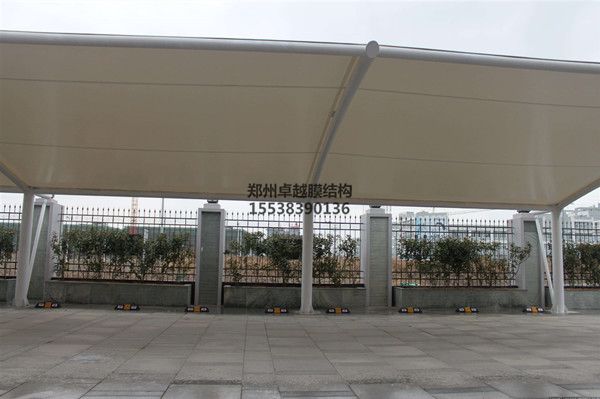 武漢膜結構車(chē)棚【武漢市科達云石等】施工案例