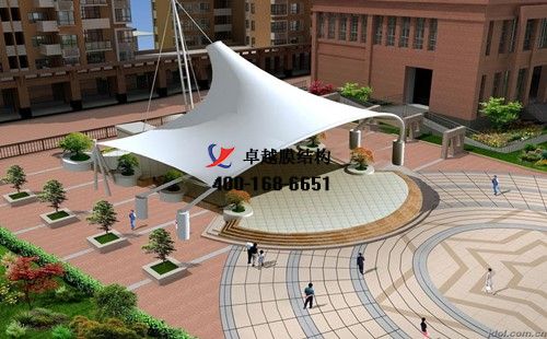 鞏義<font color='red'>膜結構看臺</font>/舞臺【鞏義中專(zhuān)學(xué)校等】設計施工案例