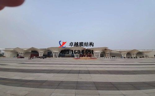 鄭州中大門(mén)直購保稅體驗中心<font color='red'>膜結構景觀(guān)</font>/遮陽(yáng)景觀(guān)工程動(dòng)態(tài)