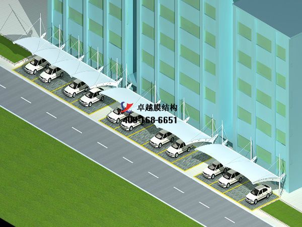   衡水<font color='red'>膜結構車(chē)棚</font>【衡水海江集團】工程實(shí)例