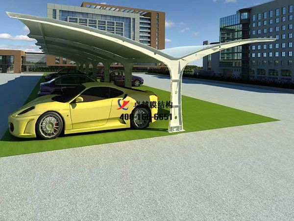   唐山<font color='red'>膜結構車(chē)棚</font>【唐山正欣實(shí)業(yè)集團有限公司】工程實(shí)例