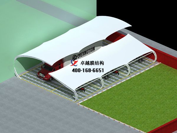  廊坊<font color='red'>膜結構車(chē)棚</font>【廊坊萊索思環(huán)境技術(shù)有限公司】工程實(shí)例