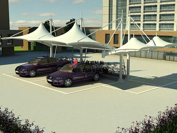  承德<font color='red'>膜結構車(chē)棚</font>【承德熱河克羅尼儀表有限公司】工程實(shí)例