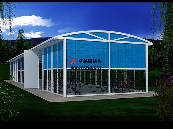  長(cháng)沙<font color='red'>膜結構車(chē)棚</font>【凱德技術(shù)長(cháng)沙股份有限公司-停車(chē)棚】工程實(shí)例