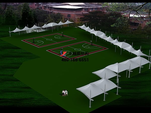      邵陽(yáng)<font color='red'>膜結構車(chē)棚</font>【邵陽(yáng)維克液壓股份有限公司-停車(chē)棚】工程實(shí)例