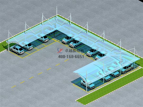 曲靖<font color='red'>膜結構車(chē)棚</font>【云南省曲靖藥業(yè)有限公司等】設計施工案例