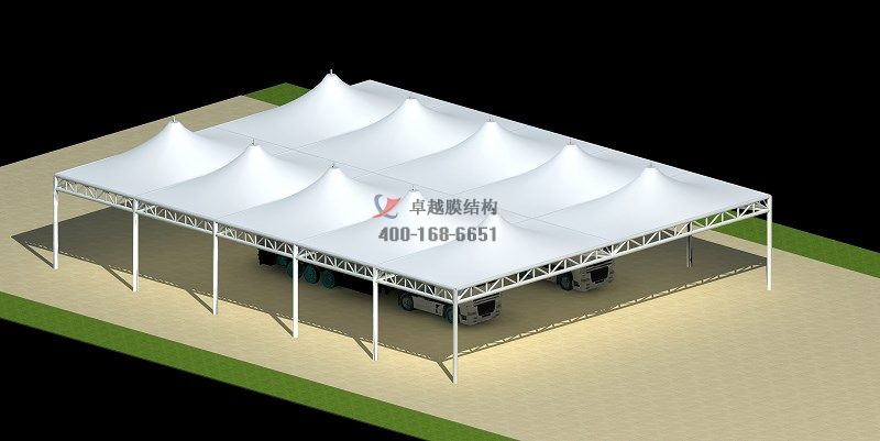 玉溪<font color='red'>膜結構車(chē)棚</font>【云南華恒環(huán)境科技有限公司等】設計施工案例