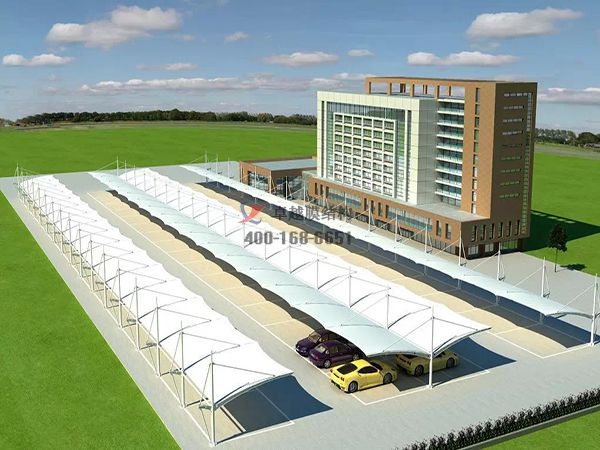  庫爾勒<font color='red'>膜結構車(chē)棚</font>【新疆庫爾勒龍之源藥業(yè)有限公司等】設計施工案例