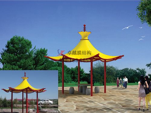 孝感張拉<font color='red'>膜結構景觀(guān)</font>設計施工【案例圖片】