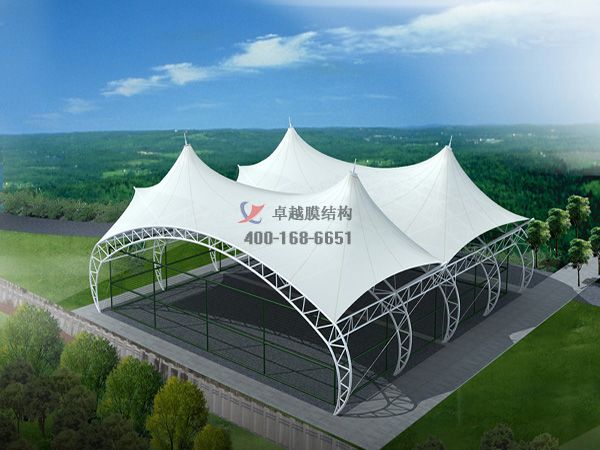 婁底網(wǎng)球場(chǎng)膜結構頂棚罩棚設計施工安裝 　　