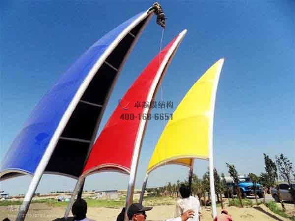 威海<font color='red'>張拉膜結構</font>景觀(guān)設計施工【案例圖片】