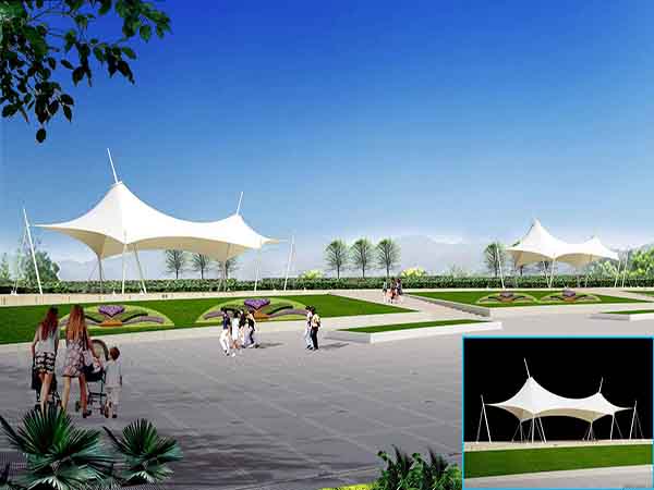 黃山景觀(guān)<font color='red'>張拉膜結構</font>遮陽(yáng)棚【生產(chǎn)廠(chǎng)家】