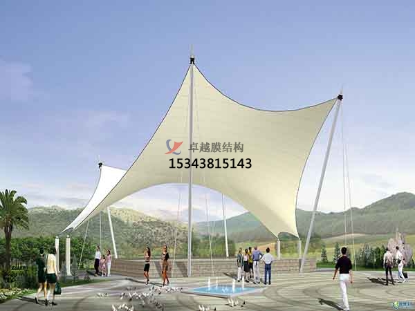 泰州景觀(guān)<font color='red'>張拉膜結構</font>遮陽(yáng)棚【生產(chǎn)廠(chǎng)家】