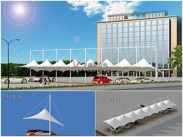 張家口<font color='red'>膜結構車(chē)棚</font>【遮陽(yáng)棚廠(chǎng)家】