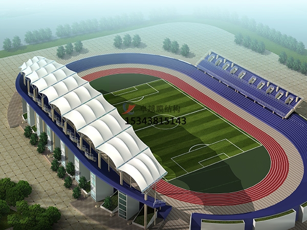 洱源<font color='red'>膜結構看臺</font>主席臺雨棚施工安裝