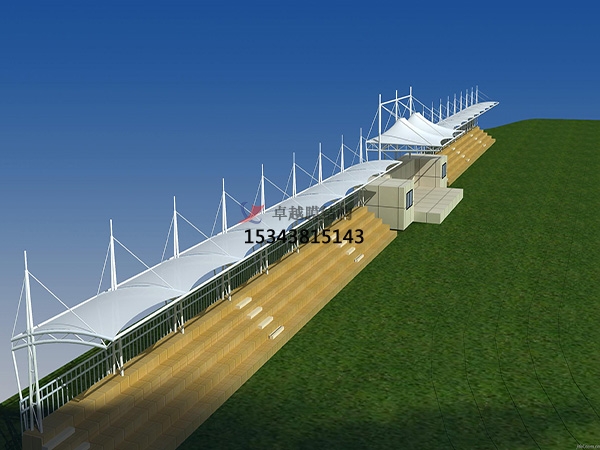 通城<font color='red'>膜結構看臺</font>雨棚生產(chǎn)設計安裝