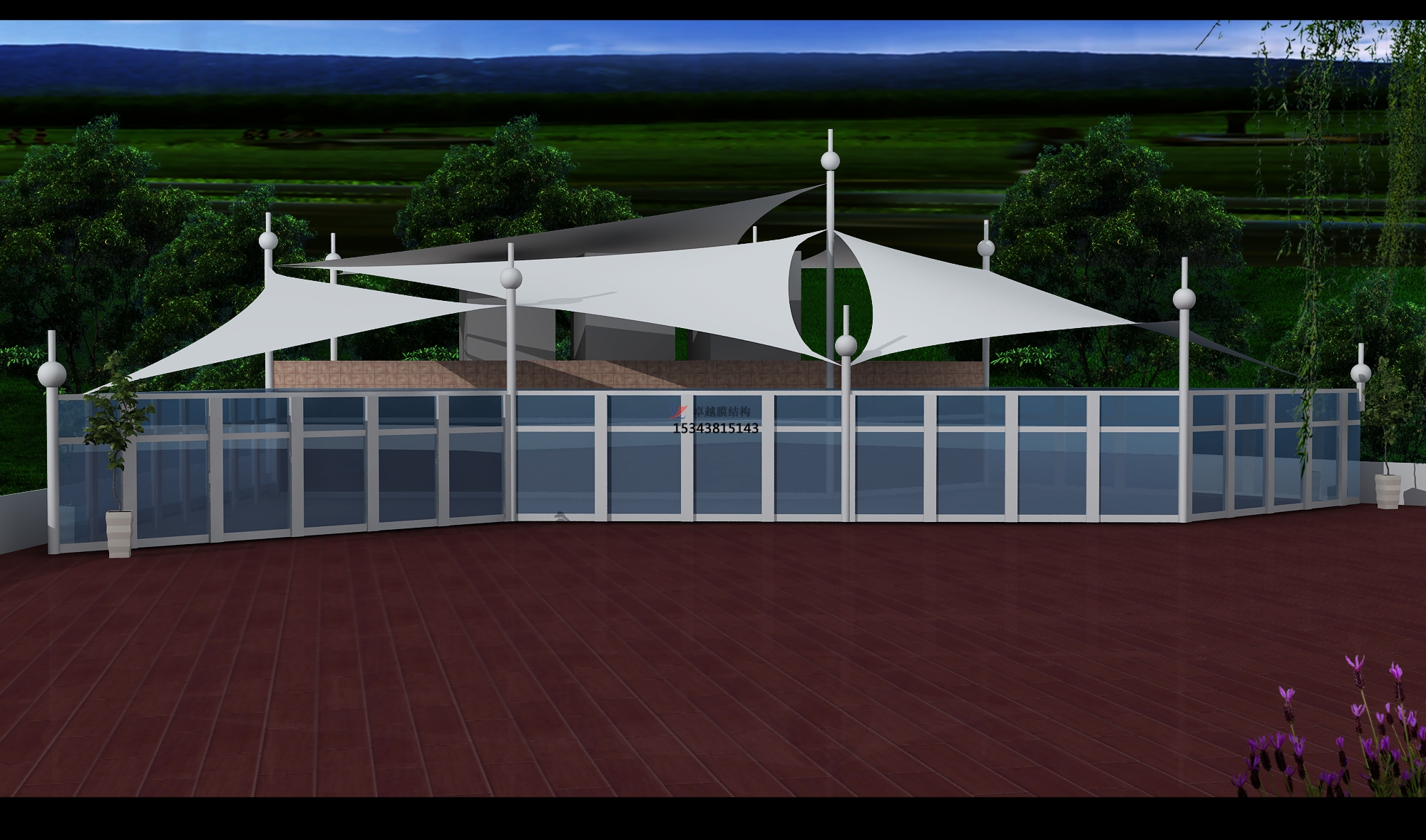 扶風(fēng)膜結構景觀(guān)【張拉膜景觀(guān)】承包安裝<font color='red'>價(jià)格</font>