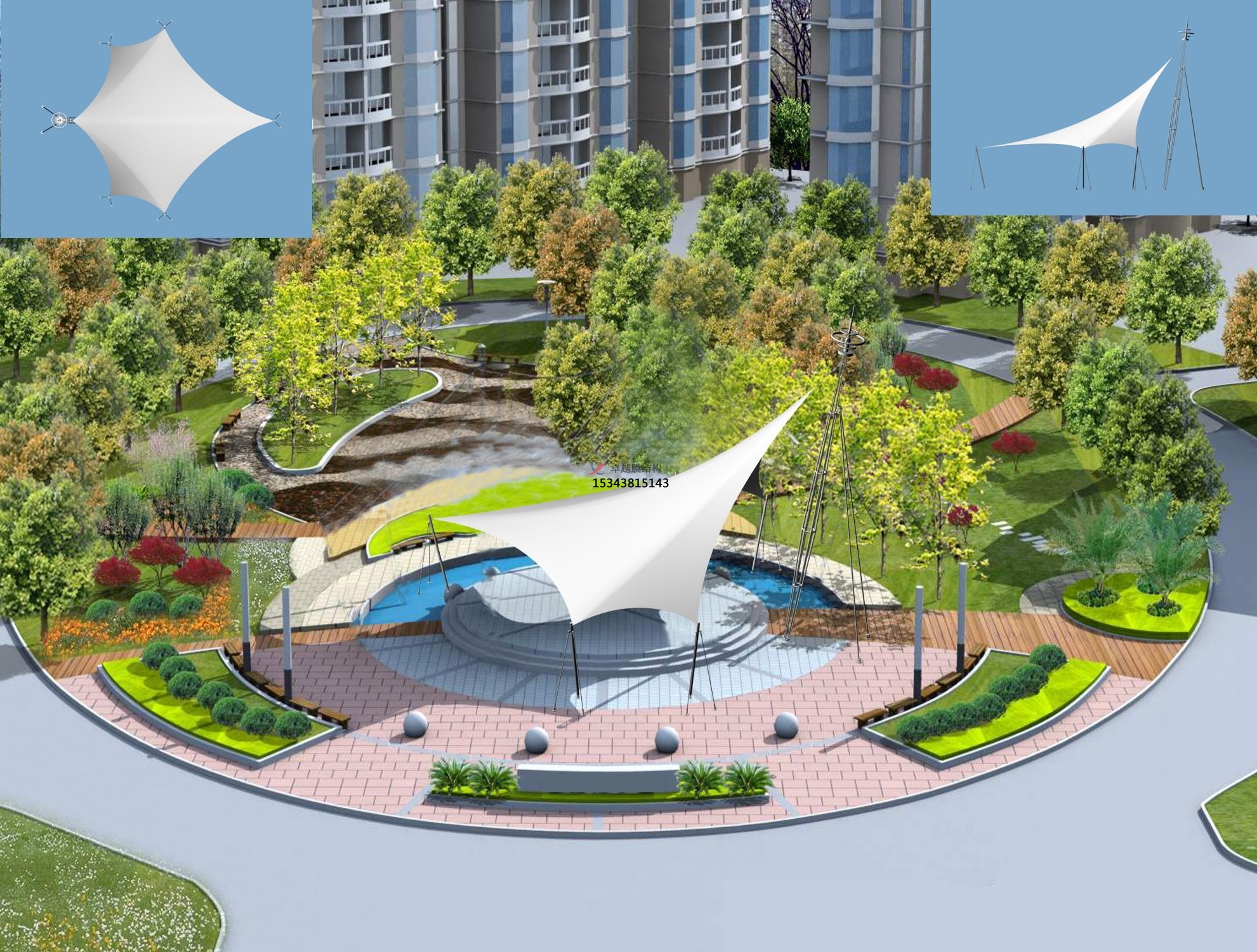 饒陽(yáng)膜結構景觀(guān)【張拉膜景觀(guān)】承包安裝<font color='red'>價(jià)格</font>